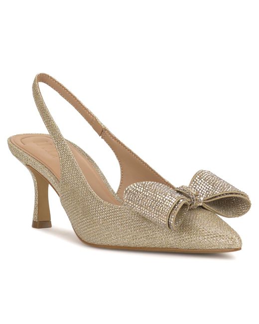 INC International Concepts Metallic Giverny Halter Back Pumps