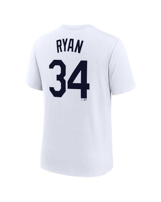 Nike White Nolan Ryan Houston Astros Cooperstown Collection Name Number Tri-blend T-shirt for men