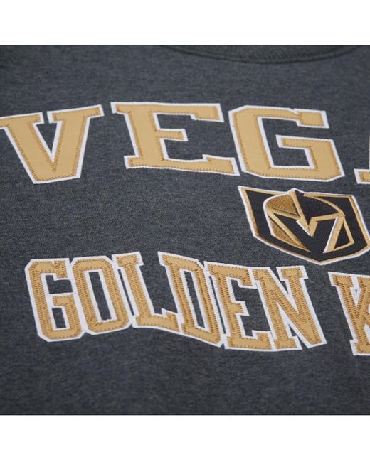 Mitchell & Ness Black Vegas Golden Knights Playoff Win Fleece Pullover Sweatshirt for men