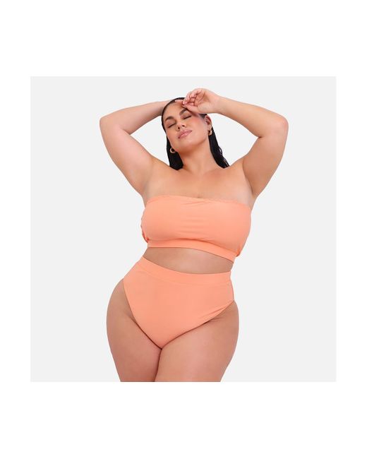 Rebdolls White Plus Size Essential High Waist Bikini Bottom