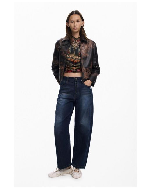 Desigual Blue Tie-dye Jacket