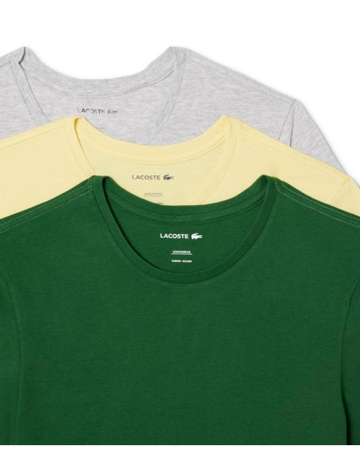 Lacoste Green 3-pk. Slim Fit Crewneck T-shirts for men
