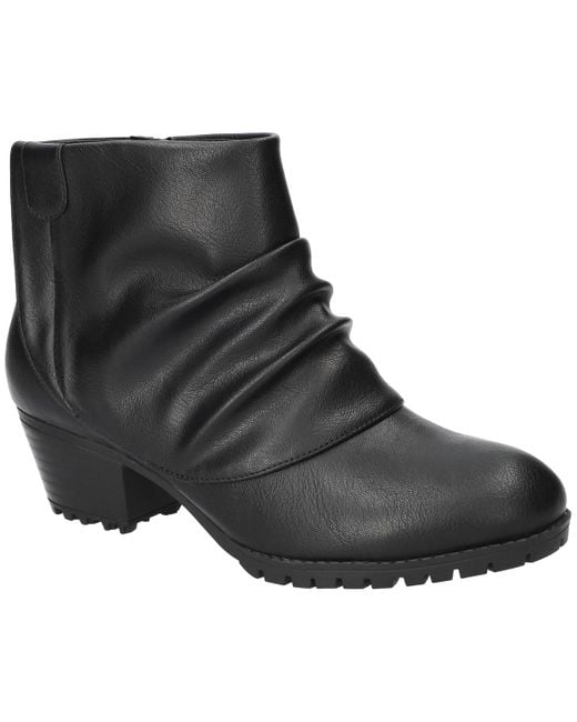 Easy Street Women's Black Ambrose Zipper Ankle Boots