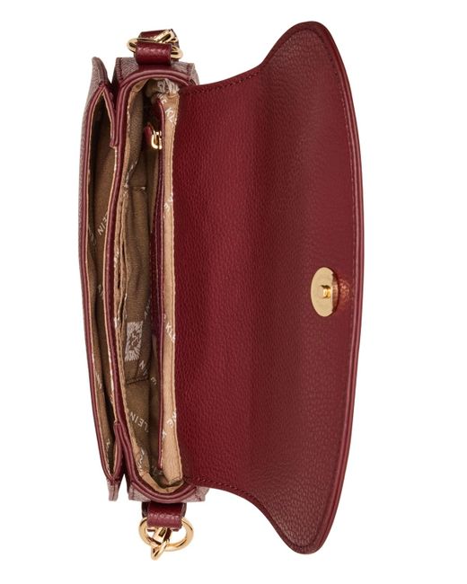 Anne Klein Purple Three Straps Small Saddle Bag