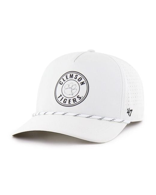 '47 White Clemson Tigers Forward Collection Loop Hitch Adjustable Hat for men