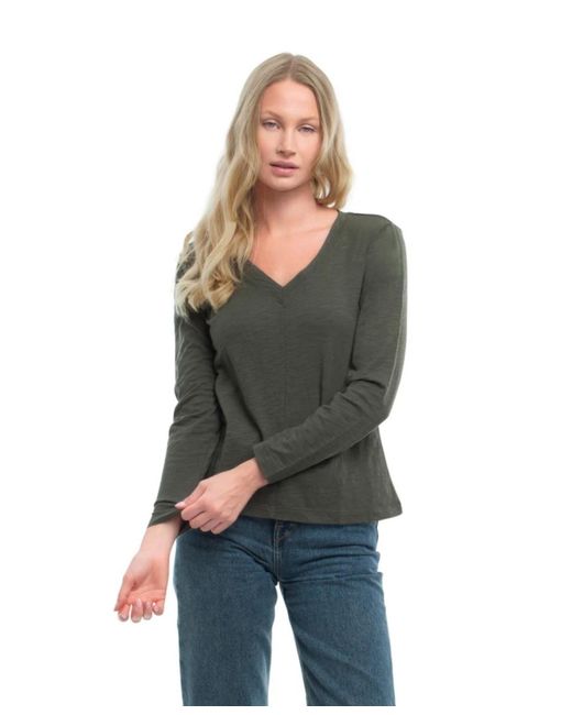 Wilt Gray Clothing Deep V Slim Tee