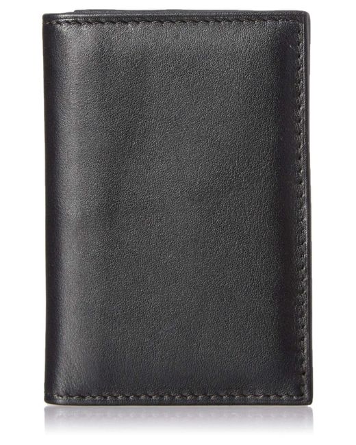 Bosca Black Nappa Vitello Full Gusset 2 Pocket Card Case for men