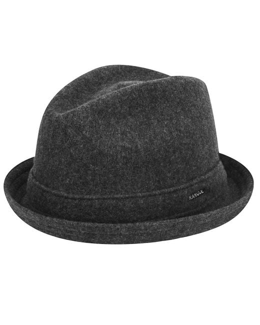 Kangol Black Wool Player Fedora for men