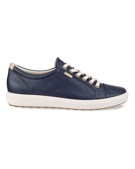 Ecco Blue Soft 7 Nubuck Leather Sneaker