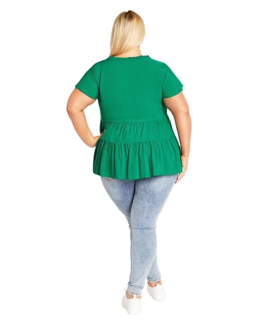 Avenue Green Plus Size Lani Top