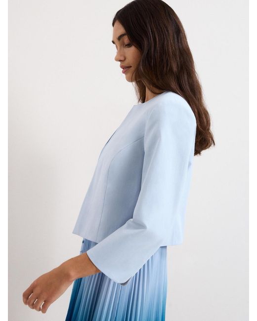 Phase Eight Blue Elizabeth Cropped Jacket
