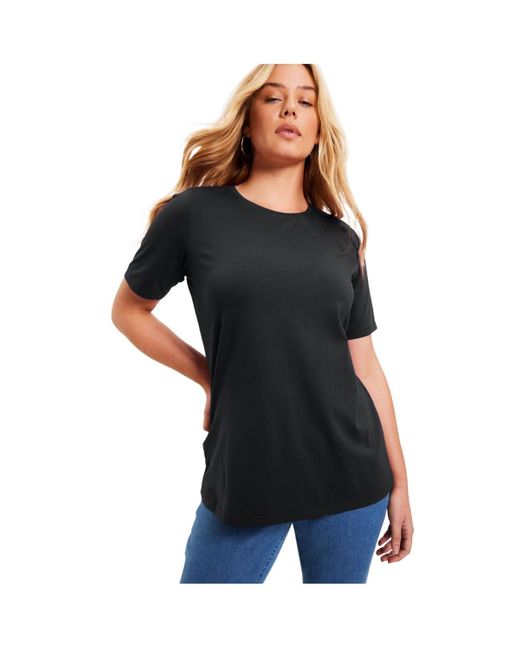 June + Vie Black June + Vie June + Vie Short-sleeve Crewneck One + Only Tee
