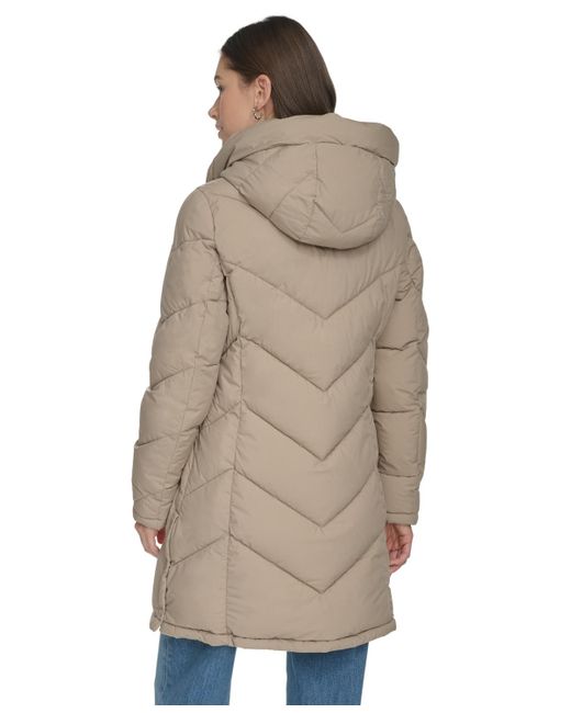 Calvin Klein Natural Lined Hooded Puffer Coat