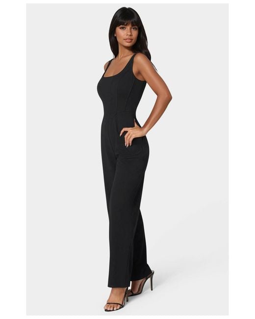 Bebe Blue Corset Jumpsuit