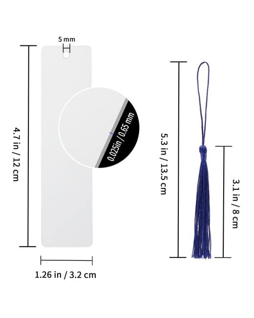 Gnuadz White Sublimation Blank Aluminum Bookmarks