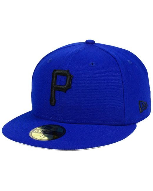 KTZ Blue Pittsburgh Pirates Reverse C-dub 59fifty Fitted Cap for men