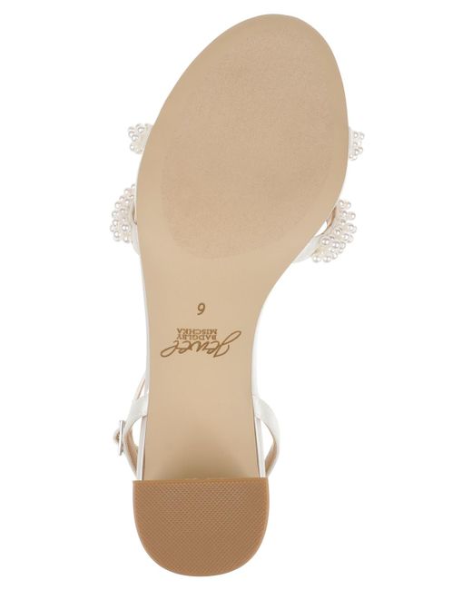 Badgley Mischka White Ninnette Block Heel Sandals