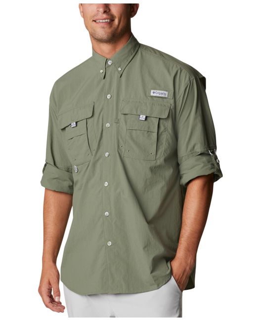 Columbia Green Bahama Ii Long Sleeve Shirt for men
