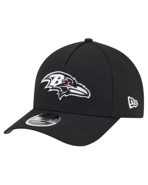 KTZ Black Baltimore Ravens Team Collection 9forty M-crown A-frame Adjustable Hat for men