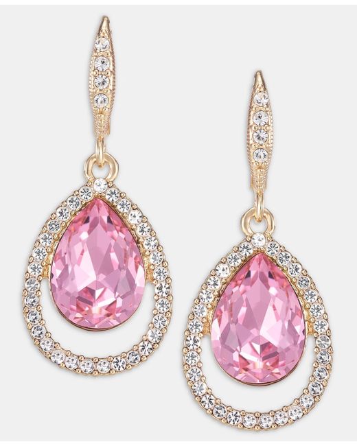 Givenchy Pink Multi-stone Drop Earrings