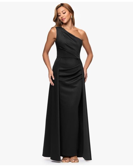 Xscape Women's Blue One Shoulder Ball Gown