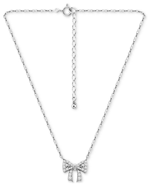 Giani Bernini Metallic Cubic Zirconia Bow Pendant Necklace