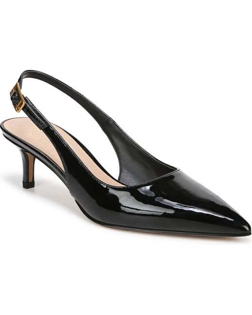 Franco Sarto Black Kate Pointed Toe Slingback Pumps