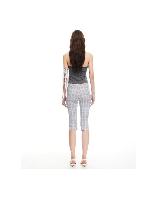 Lioness Blue Checked Starlet Capri Pants