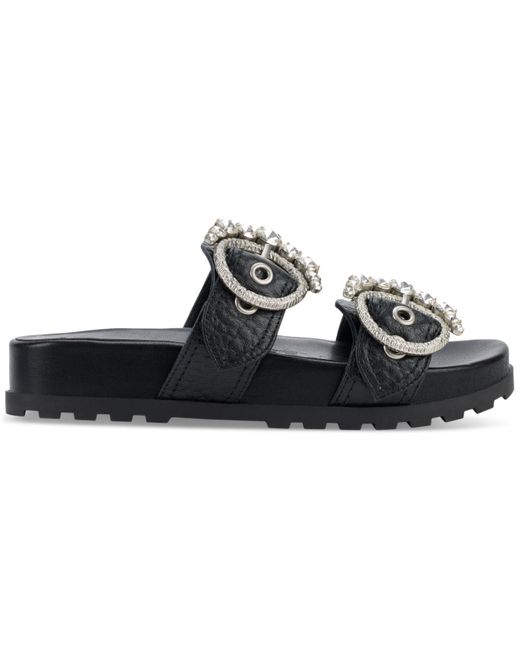 Karl Lagerfeld Barlow Embellished Slip-on Slide Sandals in Black | Lyst