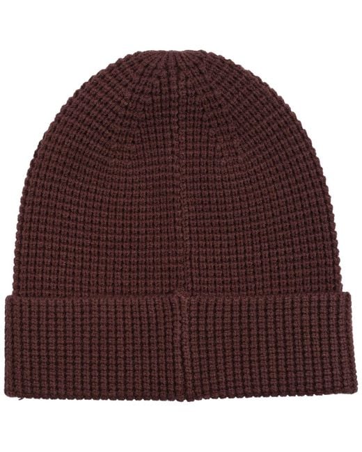 Alfani Purple Cuffed Waffle Beanie for men