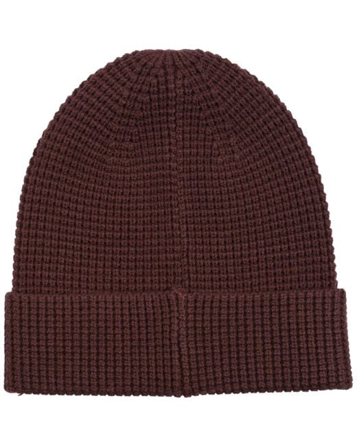Alfani Purple Cuffed Waffle Beanie for men