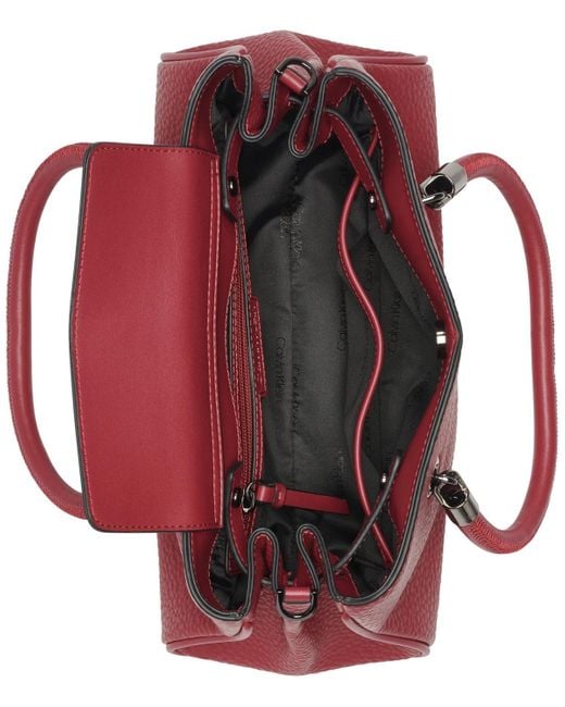 Calvin Klein Red Brigette Mini Satchel Bag