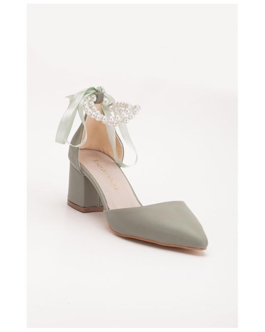 Forever & Always Shoes White Miranda Low Block Heels
