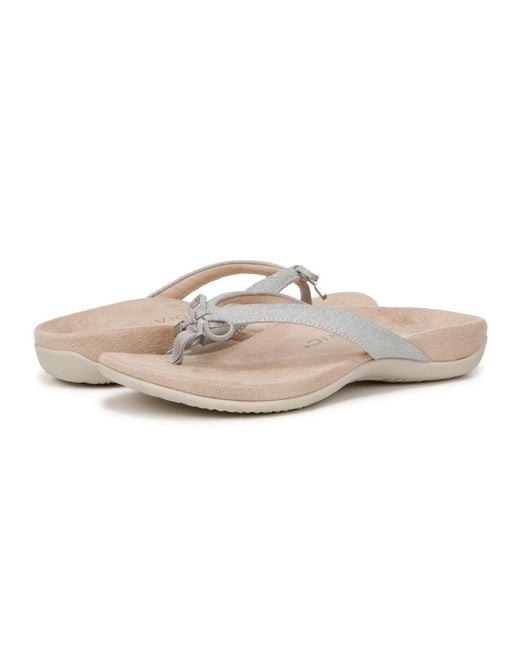 Vionic White Bella Thong Sandals