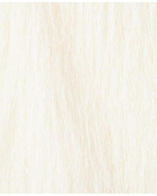 Mango White Selection Threads Midi Skirt