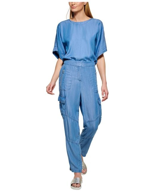 DKNY Cargo Pants in Blue Lyst
