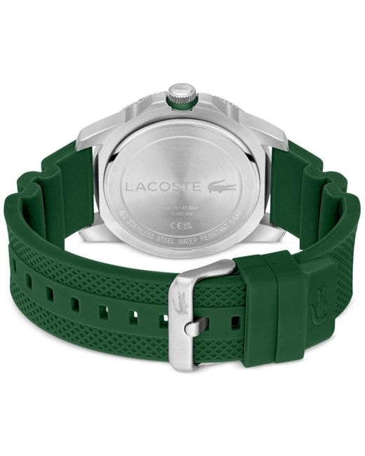 Lacoste Green Silicone Strap Watch 46mm for men