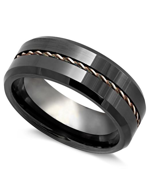 Macy's Metallic Sterling Silver Ring for men