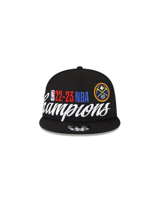 Men's Denver Nuggets New Era Black 2023 NBA Finals Champions Locker Room  9FIFTY Snapback Hat
