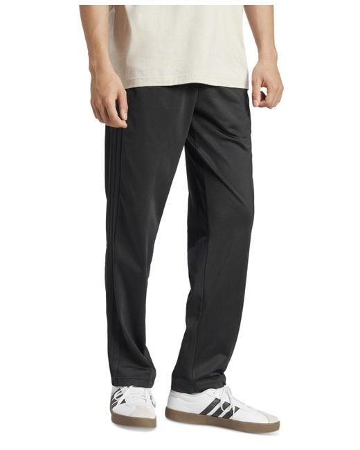 Adidas Black 3-stripes Regular-fit Tricot Track Pants for men