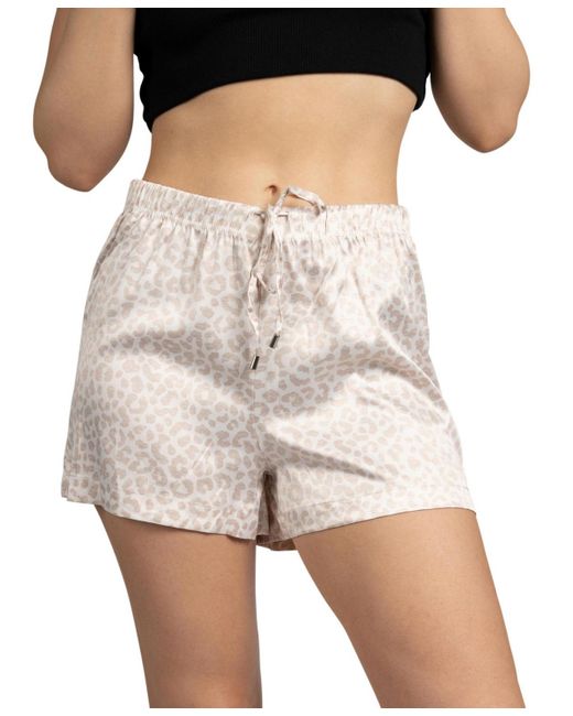 Tahari Brown 2-pack Satin Drawstring Pajama Lounge Shorts