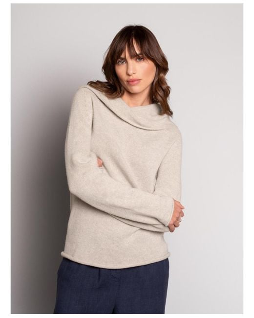 Celtic & Co. Natural Collared Slouch Sweater