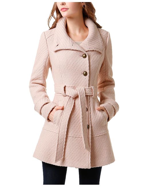 Blush boucle coat online