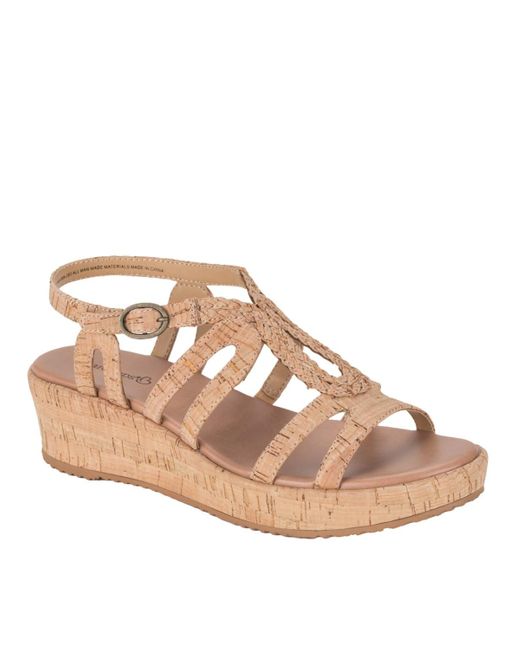 BareTraps Pink Wilma Wedge Sandals
