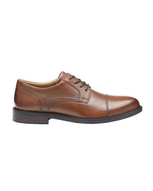 Johnston & Murphy Brown Mason Cap Toe Shoes for men