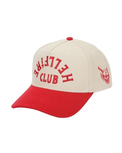 Stranger Things Hellfire Club White Polywool A-frame Baseball Hat in ...