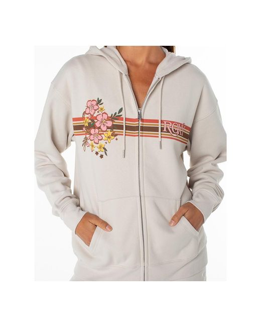 Roxy White Tidal Front-zip Hoodie
