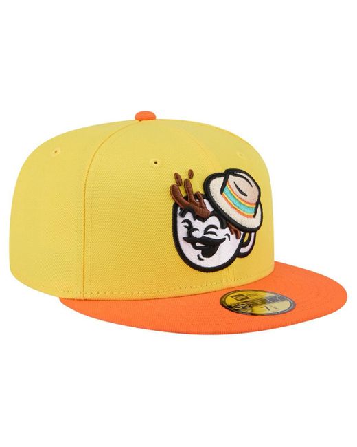 KTZ Yellow Spokane Indians Copa De La Diversion 59fifty Fitted Hat for men