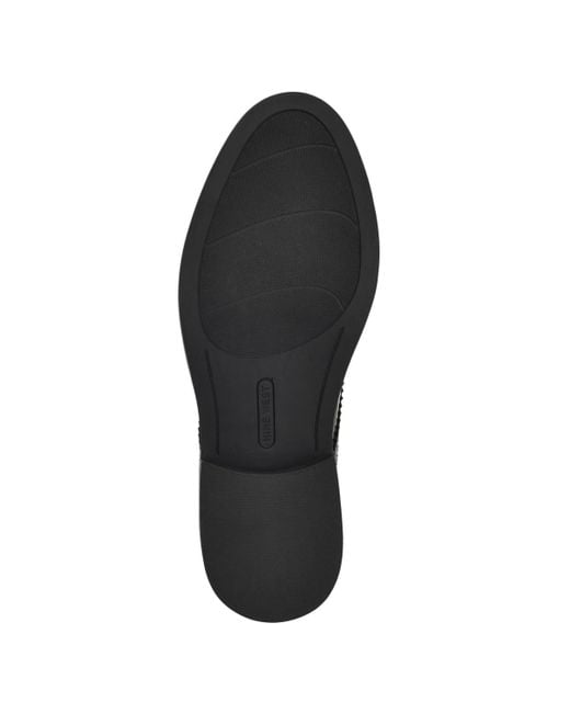 Nine West Black Studey Lace-up Wingtip Oxford Shoes