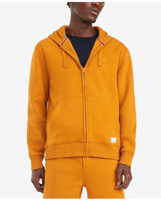 Tommy Hilfiger New Essentials Full Zip Hoodie in Orange for Men | Lyst